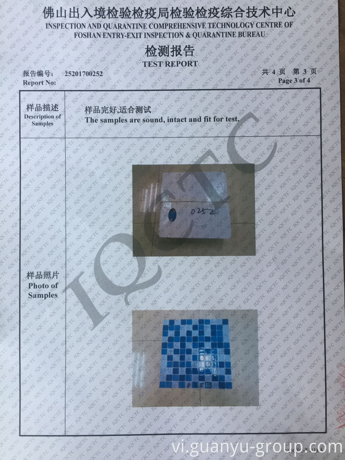 Guanyu Mosaic Test Report P3